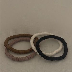 Bundle of 4 Clay Beaded Bracelets